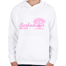 PRINTFASHION Barbenheimer 2023 - Gyerek kapucnis pulóver - Fehér gyerek pulóver, kardigán