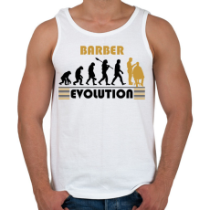 PRINTFASHION Barber evolution - Férfi atléta - Fehér