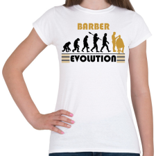 PRINTFASHION Barber evolution - Női póló - Fehér női póló