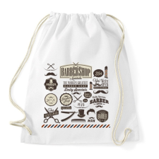 PRINTFASHION barber flyer - Sportzsák, Tornazsák - Fehér tornazsák