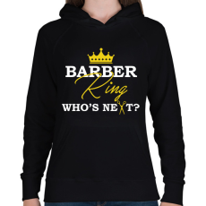 PRINTFASHION Barber King - Női kapucnis pulóver - Fekete