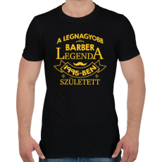PRINTFASHION Barber legenda - Évszámmal - Férfi póló - Fekete