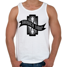 PRINTFASHION Barber shop penge - Férfi atléta - Fehér