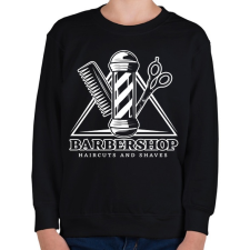 PRINTFASHION Barbershop 3 - Gyerek pulóver - Fekete gyerek pulóver, kardigán