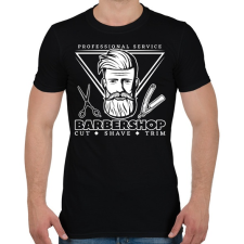 PRINTFASHION Barbershop 4 - Férfi póló - Fekete férfi póló