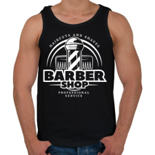 PRINTFASHION Barbershop 6 - Férfi atléta - Fekete atléta, trikó