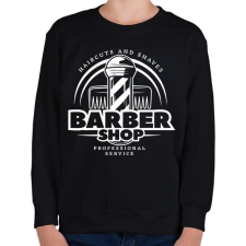 PRINTFASHION Barbershop 6 - Gyerek pulóver - Fekete gyerek pulóver, kardigán