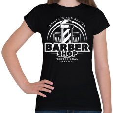 PRINTFASHION Barbershop 6 - Női póló - Fekete