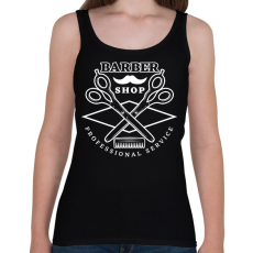 PRINTFASHION Barbershop 7 - Női atléta - Fekete