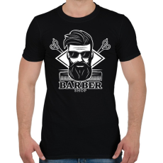 PRINTFASHION Barbershop - Férfi póló - Fekete