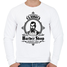 PRINTFASHION barbershopstyle - Férfi pulóver - Fehér