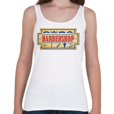 PRINTFASHION barbershoptree - Női atléta - Fehér női trikó