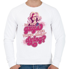 PRINTFASHION Barbie mém - Férfi pulóver - Fehér
