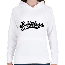 PRINTFASHION Barcelona 1 - Női kapucnis pulóver - Fehér női pulóver, kardigán