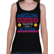 PRINTFASHION Barcelona drukker - Női atléta - Fekete
