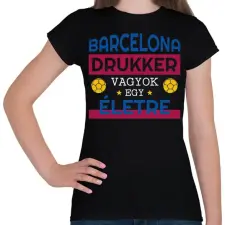 PRINTFASHION Barcelona drukker - Női póló - Fekete női póló