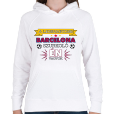 PRINTFASHION Barcelona szurkoló - Női kapucnis pulóver - Fehér
