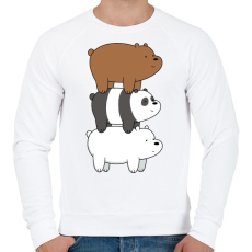PRINTFASHION barebears - Férfi pulóver - Fehér