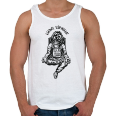 PRINTFASHION Bárhol bármikor- Meditáló űrhajós - Férfi atléta - Fehér