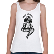 PRINTFASHION Bárhol bármikor- Meditáló űrhajós - Női atléta - Fehér