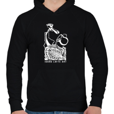 PRINTFASHION Barista - Férfi kapucnis pulóver - Fekete