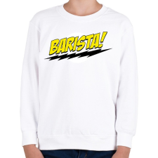 PRINTFASHION Barista logó - Gyerek pulóver - Fehér gyerek pulóver, kardigán