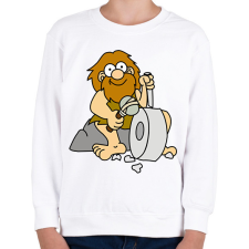 PRINTFASHION Barlanglakó túrázik - Gyerek pulóver - Fehér gyerek pulóver, kardigán