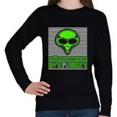 PRINTFASHION bármikor UFO jöhet - Női pulóver - Fekete