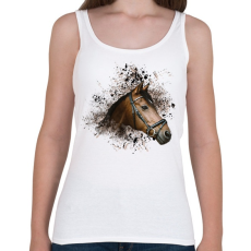 PRINTFASHION barna ló arc2 - Női atléta - Fehér