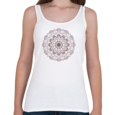 PRINTFASHION Barna mandala - Női atléta - Fehér
