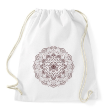 PRINTFASHION Barna mandala - Sportzsák, Tornazsák - Fehér tornazsák