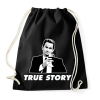 PRINTFASHION Barney S. - True Story - Sportzsák, Tornazsák - Fekete