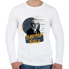 PRINTFASHION Bartók Béla - Férfi hosszú ujjú póló - Fehér