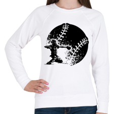 PRINTFASHION Baseball dobás - Női pulóver - Fehér női pulóver, kardigán