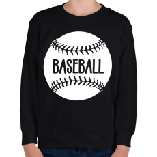 PRINTFASHION Baseball fehér - Gyerek pulóver - Fekete