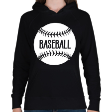 PRINTFASHION Baseball fehér - Női kapucnis pulóver - Fekete női pulóver, kardigán