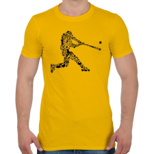PRINTFASHION Baseball játékos - Férfi póló - Sárga férfi póló