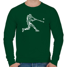 PRINTFASHION Baseball játékos - Férfi pulóver - Sötétzöld férfi pulóver, kardigán