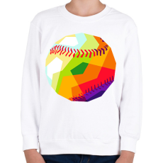 PRINTFASHION Baseball-labda - Gyerek pulóver - Fehér