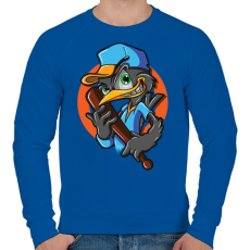 PRINTFASHION Baseball madár - Férfi pulóver - Királykék
