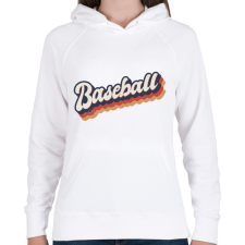 PRINTFASHION Baseball - Női kapucnis pulóver - Fehér női pulóver, kardigán