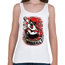 PRINTFASHION Baseball panda - Női atléta - Fehér női trikó