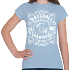 PRINTFASHION Baseball Szuper bajnokság - Női póló - Világoskék női póló