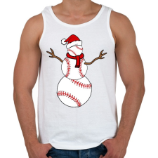 PRINTFASHION Basesnowman - Férfi atléta - Fehér atléta, trikó