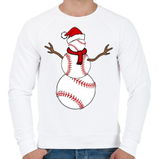 PRINTFASHION Basesnowman - Férfi pulóver - Fehér férfi pulóver, kardigán