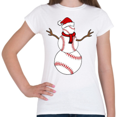 PRINTFASHION Basesnowman - Női póló - Fehér