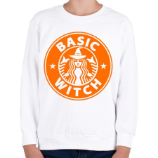 PRINTFASHION Basic Witch - Gyerek pulóver - Fehér gyerek pulóver, kardigán