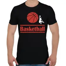 PRINTFASHION Basketball  - Férfi póló - Fekete férfi póló