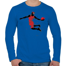 PRINTFASHION Basketball girls  - Férfi hosszú ujjú póló - Királykék
