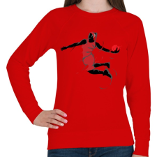 PRINTFASHION Basketball girls  - Női pulóver - Piros női pulóver, kardigán